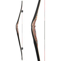 Arc à poulies triangulaire monobloc coloré en bois de 58 pouces avec cœur en bambou (20-50 lbs) pour la chasse et le tir sur cible