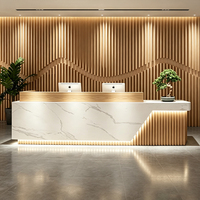 Meubles de salon KMJ, comptoir de réception pour salle de sport, spa, hôtel, en pierre et marbre