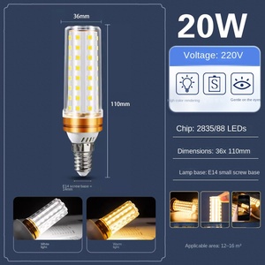 Ampoules LED E27 E14 en gros, éclairage blanc chaud à économie d'énergie, lustre avec CRI 80, construction en aluminium pour usage résidentiel - Product Image 4