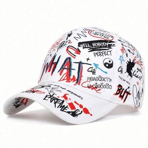 Casquettes de baseball structurées à 6 panneaux, imprimées et brodées en 3D, style graffiti, unisexe adulte, avec détails métalliques, vente en gros, direct usine - Product Image 2