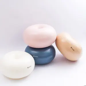 Spor salonu veya ev sandalyesi için yeni varış PVC şişme Yoga egzersiz topu ve denge Donut topu