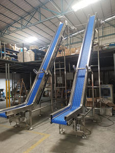 Otomatik aperatif gıda bisküvi şekerler eğimli tırmanma oluklu yanak gıda sınıfı PVC bant konveyör PU bant konveyör - Product Image 6