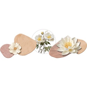 Dipinto Murale in Acrilico Stile Crema, Resistente all'Acqua, Ecologico, di Alta Qualità per Soggiorno e Camera da Letto, Natura Morta con Fiori, Sfondo per Divano - Product Image 6
