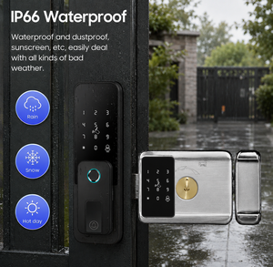 SINON Outdoor Smart Rim <b>Lock</b> Double Sided Digital Gate <b>Lock</b> with APP Password RFID Card Key Waterproof IP66 - Product Image 2