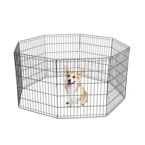 De gros chien clôture cage en bois-Lagorenzo — Cage pliable pour chien 24 "H61 * w61 cm, domestique en acier inoxydable, extérieur pour animaux de compagnie, barrières pour chien