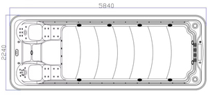 Vasca <span class=keywords><strong>Idromassaggio</strong></span> Moderna da 8 Metri per Ville e <span class=keywords><strong>Hotel</strong></span> FS-S08B con Certificazioni ISO CE SAA CB - Product Image 4