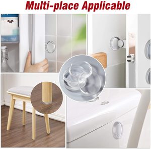 <strong>Door</strong> Stopper 6 Pieces of Clear Rubber <strong>Door</strong> <strong>Knob</strong> Self - Adhesive Round Wall Shield Cushion Quiet Wall Protector for <strong>Door</strong> Handle - Product Image 3