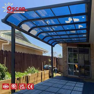 Auvent de protection contre la pluie en alliage d'aluminium fixe <span class=keywords><strong>pour</strong></span> extérieur, idéal <span class=keywords><strong>pour</strong></span> villa, garage, abri de jardin et usage de loisirs - Product Image 1