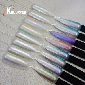 ผงโครเมี่ยม KOLORTEK ผงสีเอฟเฟกต์ออโรร่า ผงมุกประกายวิบวับ ผงจุ่มสีรุ้ง ชุดทำเล็บ ชุดตกแต่งเล็บ - Product Image 5