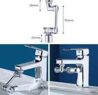 Salle de bain Cuisine 1080 degrés de rotation Extension multifonctionnelle Pivotant Robinet avec élément filtrant