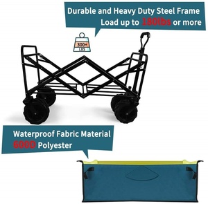 El remolque de mano de transporte pesado de gran capacidad más vendido, caravana de playa portátil, caja de herramientas de almacenamiento de viaje de jardín - Product Image 6