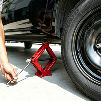 Gato de tijera para coche de 2 toneladas de capacidad, herramienta manual para averías en carretera que ahorra esfuerzo