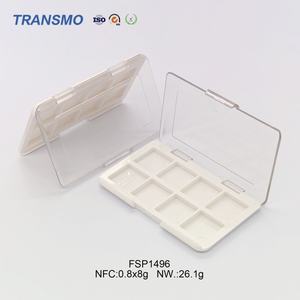 Palette de fards à paupières 8 couleurs en gros, logo personnalisé, 0,8 g*9, conteneur cosmétique vide, forme carrée, boîtes à poudre, blush, fournisseur de logo - Product Image 4