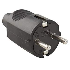 Clavija de caucho negra 10/16a, resistente e ideal para conexiones eléctricas en entornos exigentes. - Product Image 2