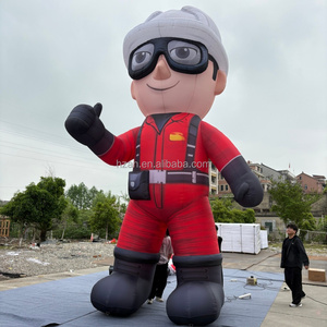 Maßgefertigter Riesiger Aufblasbarer Cartoon-Charakter Ölförderarbeiter mit Helm und Schutzbrille für Firmen-Outdoor-Werbeveranstaltungen und Dekoration - Product Image 2