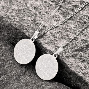 Vendita all'ingrosso personalizzata in acciaio inossidabile Ayatul Kursi Surah <span class=keywords><strong>Fatiha</strong></span> gioiello islamico con ciondolo in arabica per le donne e gli uomini collana a catena regalo - Product Image 3