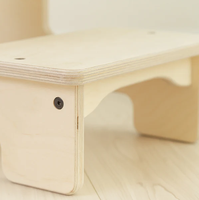 Tabouret à deux marches en bois Montessori pour enfants, pour aider au cuisine et aux toilettes, tabouret pour tout-petits de haute qualité
