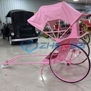 Factory selling high-quality <b>pink</b> rickshaws two-wheeled special transport manufacturers selling rickshaws - Product Image 3
