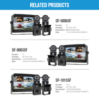 Moniteur autonome 7 pouces AHD avec enregistrement DVR pour bus et camions, affichage quad 4 canaux