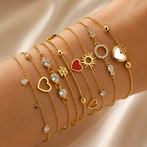 Trendy Acier Inoxydable Stainless Steel 18K Gold Plated Zircon Women Fashion Jewelry Chain <b>Bracelet</b> - Product Image 3