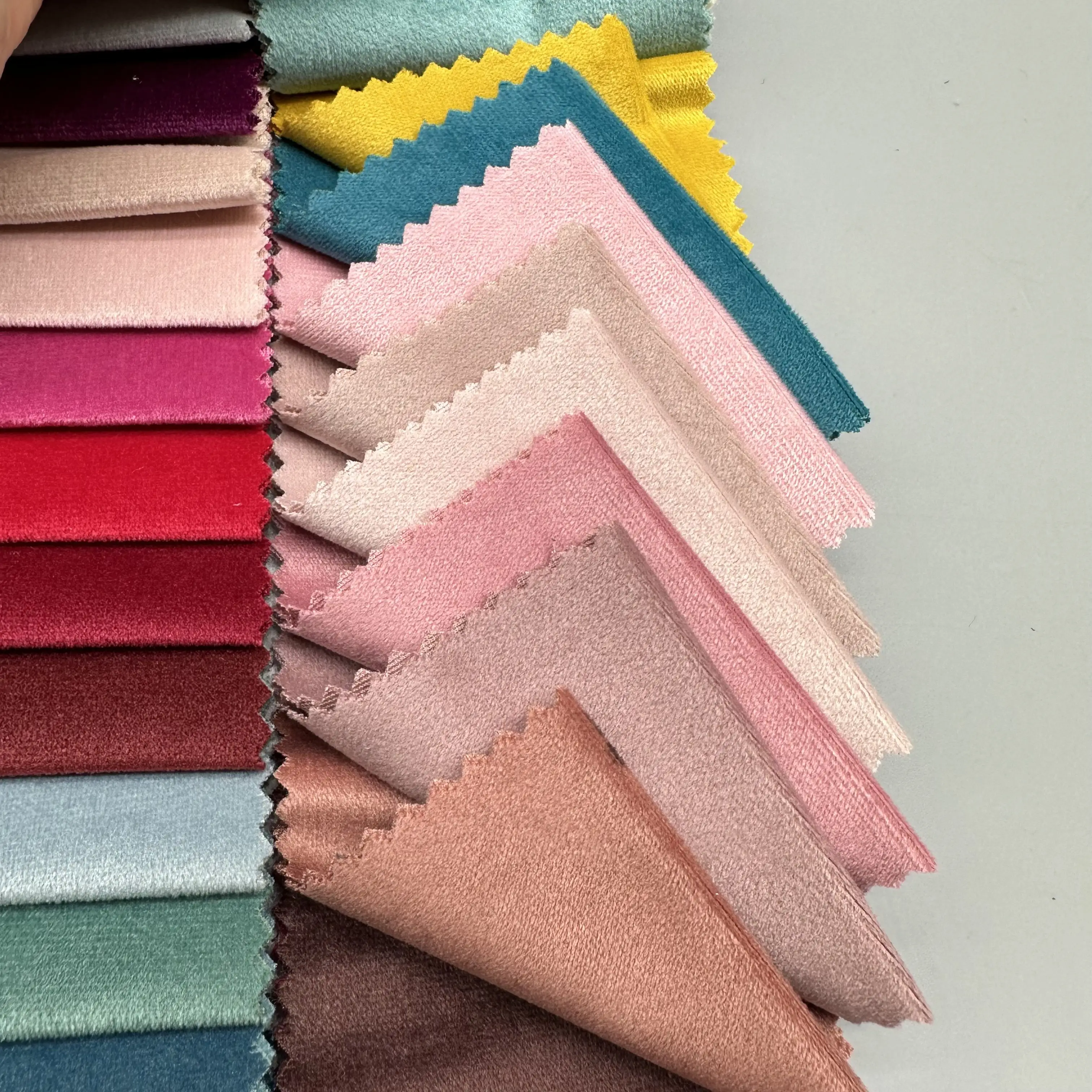 Home Decor Polyester Upholstery Holland Velvet Fabric For Sofa