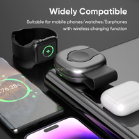 Super Mini Chargeur sans fil magnétique 3 en 1 Station de charge inductive pliante Chargeur rapide 15W