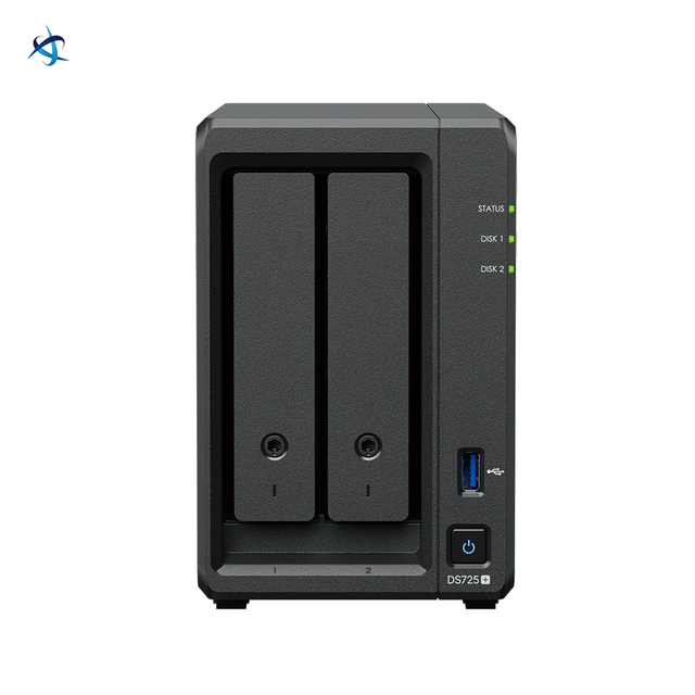 DS725+ 2-Bay NAS AMD Ryzen R1600 Dual Core 4GB ECC 2.5GbE M.2 NVMe Cache Expandable Storage for Small Business Edge