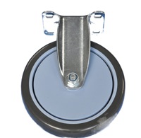 Roue pivotante en polyuréthane à roulement à billes fixe, en acier massif, de qualité industrielle, 150x32 mm, produit d'usine