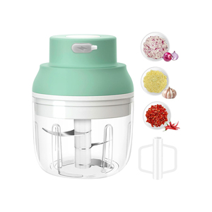 Utensilios de Cocina en Oferta, Prensa de Ajo Automática Multifuncional Ecológica, Rebanador de Alimentos, Triturador de Carne, Mini Picadora Eléctrica Inalámbrica USB - Product Image 1