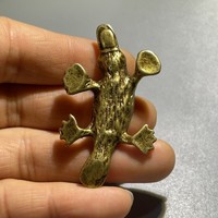 Ornement de figurine d'ornithorynque en laiton antique-Décor vintage à bec de canard en détresse pour salon de thé intérieur 1pc