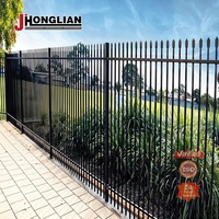 Clôture d'usine, prix de gros au mètre, robuste et durable, clôture extérieure 6*8 pieds, revêtement noir, Garten Zaun
