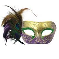 Masque de carnaval doré en poudre pour adulte, demi-visage, style princesse de Venise, pour fête costumée