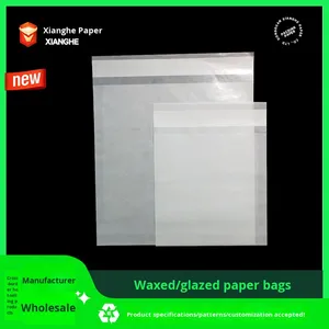 Sacs plats en papier vélin biodégradable semi-transparent brillant personnalisables avec fermeture autocollante, emballage écologique pour cadeaux et artisanat - Product Image 3