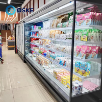 Vitrine réfrigérée en acier inoxydable pour restaurant de fondue chinoise, stockage à froid et commande de produits frais