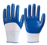 Gants de travail en nitrile lisses 3/4, double trempage, doigts renforcés
