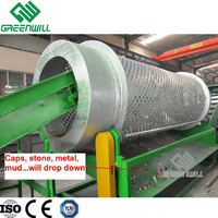 Greenwill chai nhựa tái chế máy giặt dòng để làm VẬT NUÔI chip