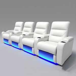 Juego de Sofás Funcionales Inteligentes para Cine en Casa, Color Blanco Puro, Estructura de Madera, para Sala de Estar, Uso en Hoteles, Sillón <span class=keywords><strong>El</strong></span>éctrico VIP para Cine - Product Image 3