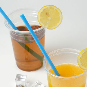 Uchamp tùy chỉnh hỗ trợ đầy màu sắc PLA duy nhất bao bì ống hút phẳng miệng nước trái cây uống PLA rơm 100pcs - Product Image 3