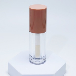 Tubos de Brillo Labial Transparentes Big Doe Foot con Tapa Rosa, Tubos de Brillo Labial de 6ml con Brocha Grande - Product Image 4