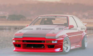 Parachoques Delantero para TOYOTA AE86 Trueno Estilo RUF Material de Fibra de Vidrio - Product Image 3