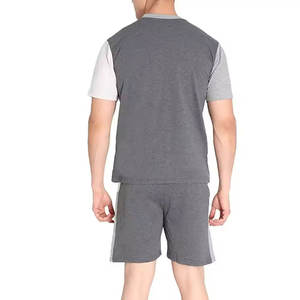 Ensemble de shorts décontractés en coton pour hommes, été, nouveau, respirant, t-shirt à manches courtes et couleur personnalisée, ensemble de shorts décontractés 2 pièces - Product Image 4