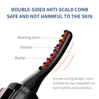 Mini recourbe-cils électrique chauffant, sûr, anti-brûlure, bouclage rapide et naturel, rechargeable par USB, outils de maquillage