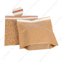 Sac d'emballage compostable biodégradable personnalisé de marchandises douces pochette en papier kraft pour vêtements