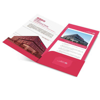 Carpetas de Cartón Kraft de 300g, Tamaño Carta, Coloridas, Personalizadas, Carpetas de Presentación A4 con Bolsillos para Documentos