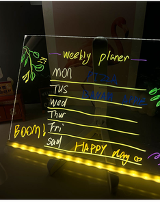 Pizarra de Dibujo Infantil Transparente con Iluminación LED Acrílica de la Marca JC, Borrable, para Dibujar a Mano, con Soporte y Pincel - Product Image 3