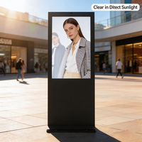 Pantalla LED de 43/55 Pulgadas para Exteriores, 2500 Nits de Alto Brillo, Resistente al Agua IP65, Legible Bajo la Luz Solar, Iluminación Directa, 120Hz