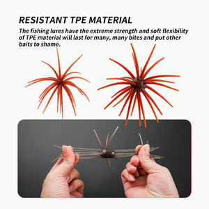 21 Colors 20mm Ball TPE <b>Fishing</b> Lure Simulated Sea Urchin 110mm 9g Soft Pike for Bream Sea Bass Tilapia Gears Worms Bait - Product Image 2
