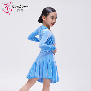 FL-0433 filles régulières jupe latine pour enfants Salsa Tango <span class=keywords><strong>samba</strong></span> salle de bal <span class=keywords><strong>danse</strong></span> jupes enfants pratique velours <span class=keywords><strong>danse</strong></span> Costumes - Product Image 5