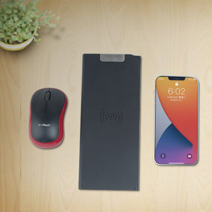 Wireless Charging <b>Mouse</b> Pad Rectangular Anti Slip 600x300x2mm Black Placemat <b>For</b> Desk <b>Computer</b> Use - Product Image 2