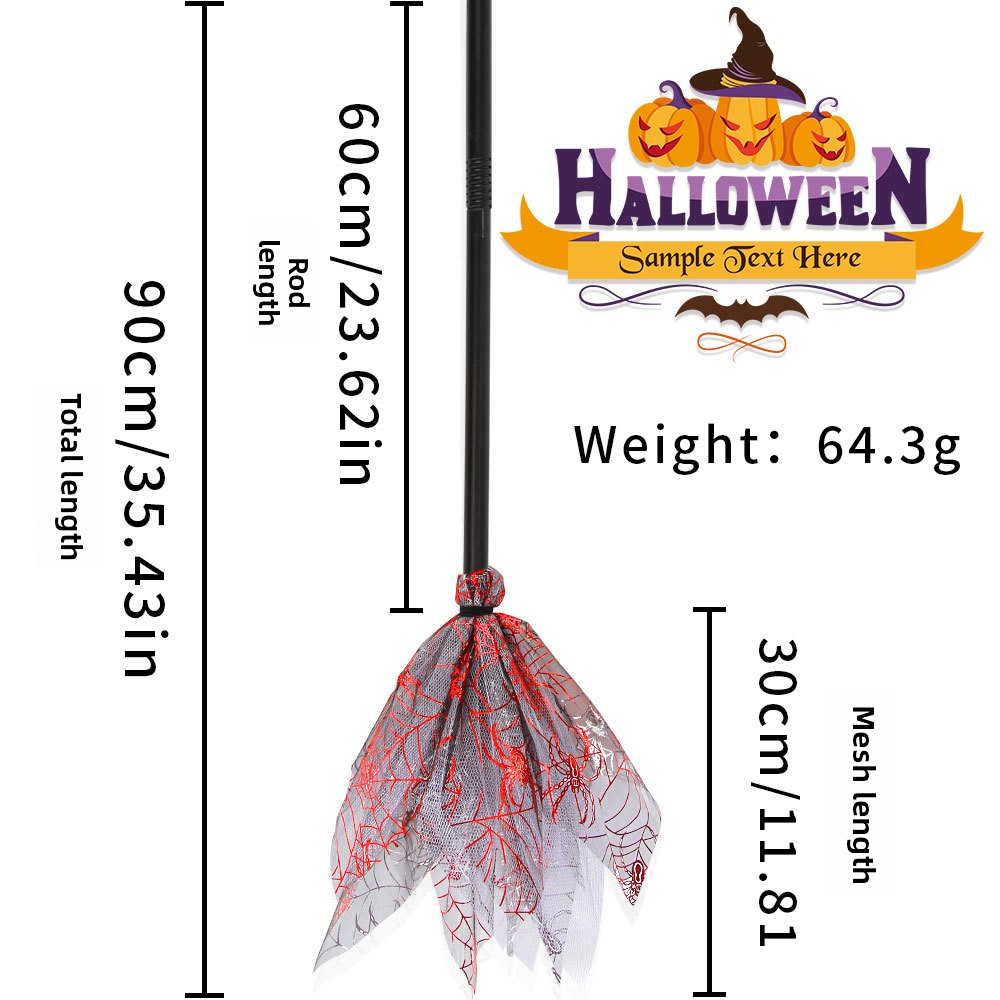 Balai toile d'araignée rouge